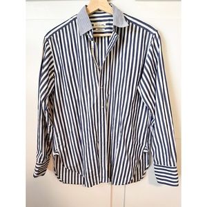 Rag & Bone Blue Striped Button Down Shirt, Size XS